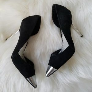 Bebe Black silver pointed Heels
